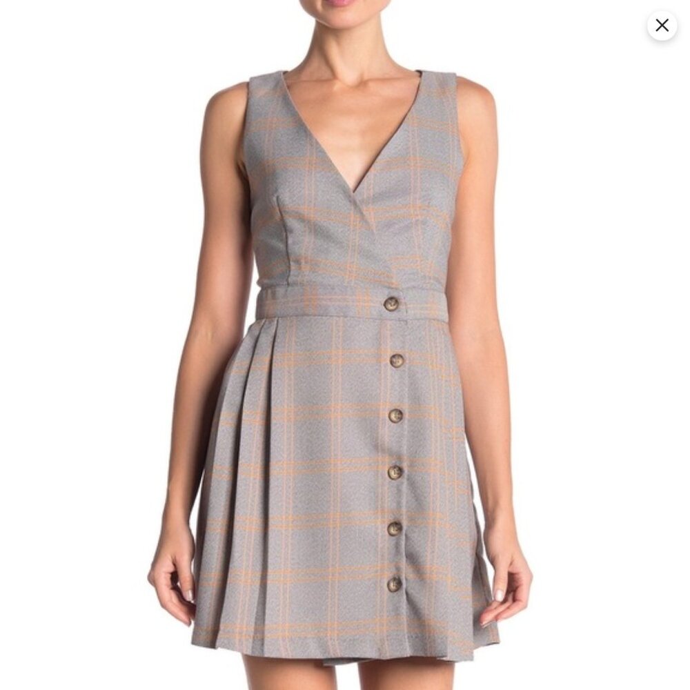 2/$30 GB Gianni Bini Plaid Skater Dress Large